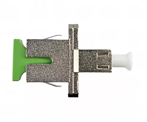 Fibre optic adapter LC/APC socket to SC/APC socket Fibre optic adapter, singlemode / simplex