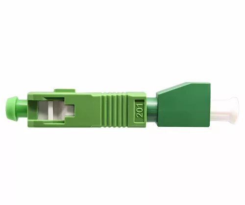 Fibre optic adapter LC/APC socket to SC/APC plug Fibre optic adapter, singlemode / simplex