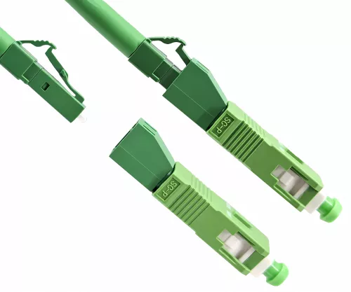 LWL Adapter LC/APC Buchse auf SC/APC Stecker Glasfaser Adapter, Singlemode / Simplex