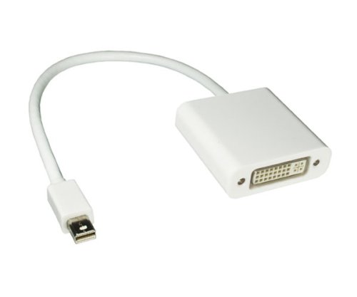 Adapter DVI-uttag till Mini DisplayPort-kontakt, Thunderbolt-kompatibel, vit, DINIC-blister, 0,20 m