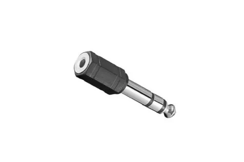 Audioadapter 6,35mm Stereo Stecker auf 3,5mm Buchse, DINIC, schwarz