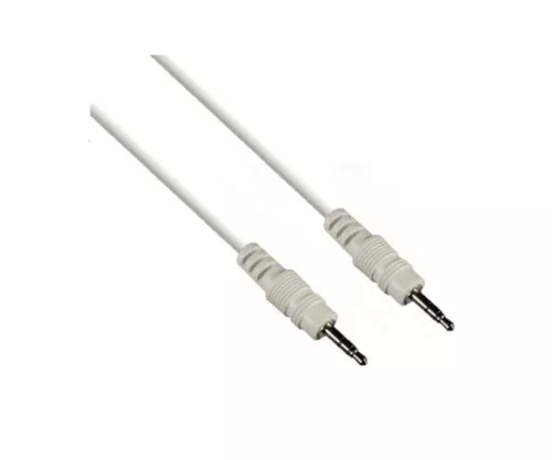DINIC Audiokabel 3,5mm Stereoklinke Stecker auf Stecker, 0,50m , weiß