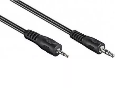 Plochý audio kabel AUX, 3,5 mm samec na 2,5 mm samec, konektor jack 3,5 mm/konektor jack 2,5 mm, 2,00 m