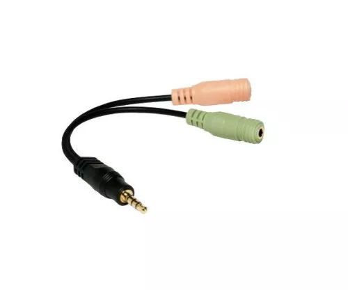 DINIC Y-Adapter 4-pin male to 2x 3-pin female, 0,15m