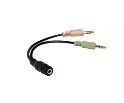 Y-adapter iz 4-pinske vtičnice v 2x 3-pinski vtič, 3,5 mm jack vtič/2x 3,5 mm jack vtič, 0,15 m