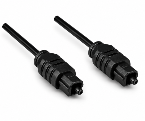Toslink cable 2mm Ø, plastic plug, black, DINIC polybag, length 2.00m