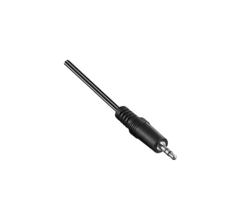 Audiokabel 3,5mm Stecker auf 2x Cinch Stecker, Länge 2,00m in schwarz, DINIC Polybag