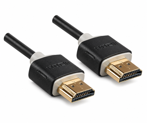 Super Slim HDMI kabel, vtič tipa A na vtič, AWG 36, premer 3,6 mm, črn, v blisterju, 1 m