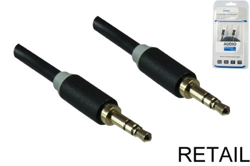 Zvočni kabel 3,5 mm stereo vtič z vtičem, Monaco Range, črn, DINIC blister, dolžina 10,00 m