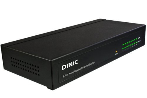 DINIC 8 Port Gigabit Switch 10/100/1000Mbit internal power supply unit