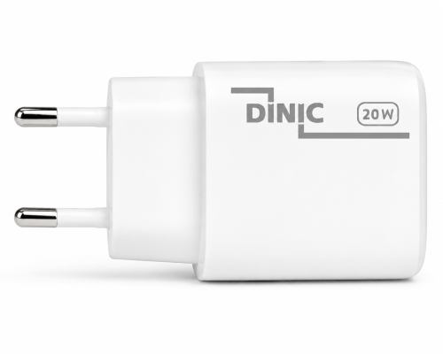 USB C+A Ladegerät/Netzteil 20W, PD, weiß, Box Power Delivery, weiß, DINIC Box mit Euroloch
