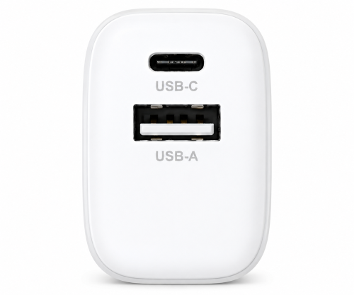 USB C+A Ladegerät/Netzteil 20W, PD, weiß, Box Power Delivery, weiß, DINIC Box mit Euroloch