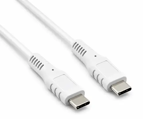 Caricabatterie USB C 45 W + cavo da USB-C a C, caricabatterie rapido con PD3.0 e PPS + cavo di ricarica USB-C, bianco, 1,5 m