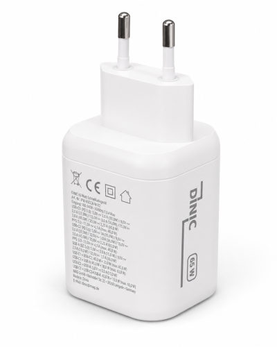 Caricabatterie/alimentatore DINIC USB C/C/A 65 W Caricabatterie rapido Power Delivery 3.0, tecnologia PPS, DINIC box