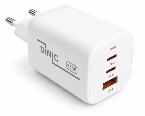 Carregador/fonte de alimentação USB C/C/A 65 W Carregador rápido Power Delivery 3.0, tecnologia PPS
