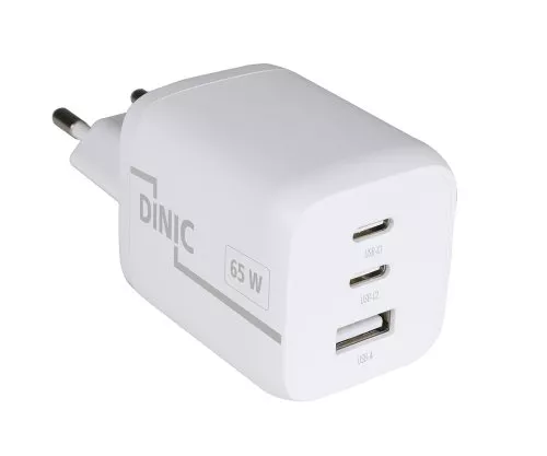 DINIC 65W charging adapter / power supply with 2x USB-C and 1x USB-A connection