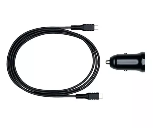 Chargeur rapide USB pour voiture 20W C avec câble C, chargeur USB pour voiture, câble de charge C vers C, noir, boîte DINIC avec trou européen, 1,50m