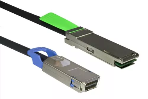 MADISON Câble QSFP SFF-8436 vers CX4 SFF-8470, 2m de câble cuivre argenté, AWG 28