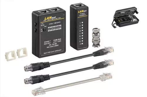 Network tester RJ11,12, 45 / BNC / ISDN Shielding, continuity and occupancy test
