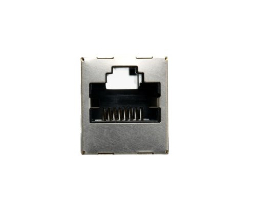 DINIC RJ45 Cat.6A/5e moteriškas RJ45 lizdas su moterišku RJ45 lizdu, ekranuotas, metalinis, DINIC dėžutė su Euro skyle