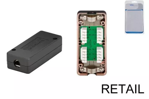 DINIC Cat.6 connection module, UTP/STP connection technology via LSA, shielded, AWG 24
