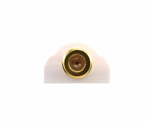 SAT cable F female to F female, window feed-through, extremely flat, white, DINIC polybag, length 0.26m