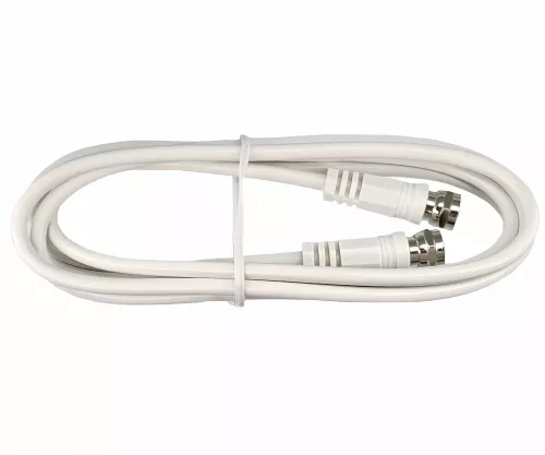 DINIC SAT cable F-secker/connector, white, DINIC polybag, length 2.50m