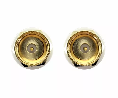 DINIC SAT coaxial cable F plug to plug, gold-plated, quadruple shielded, white, DINIC box with Euro hole, length 7.50m