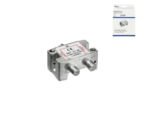 SAT distributor for satellite systems, 2-way, box 5-2500 MHz, DINIC box with Eurohole