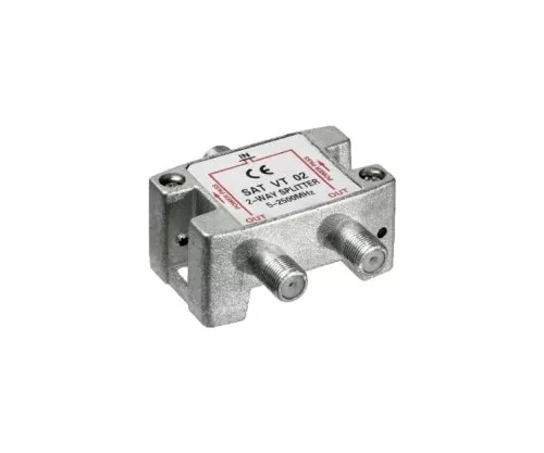 SAT distributor for satellite systems, 2-way, 5 - 2500 MHz, DINIC Polybag