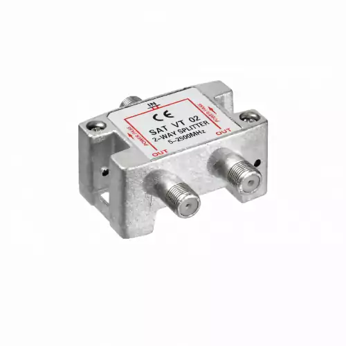 Distribuidor SAT para sistemas vía satélite, 2 vías, PB 5-2500 MHz, DINIC Polybag