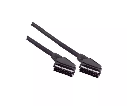 DINIC Scartkabel 21-polige stekker/stekker, 1,5m type U, kabel ø 7 mm, zwart, DINIC-doos