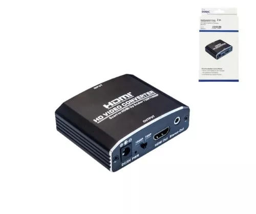 Adaptér SCART-HDMI, analógový obraz a zvuk na HDMI do 1080p@60Hz, DINIC Box