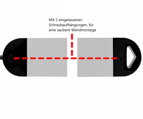 Steckdosenleiste mit Überspannungsschutz, 6-fach Aluminium, 1,40m Kabel