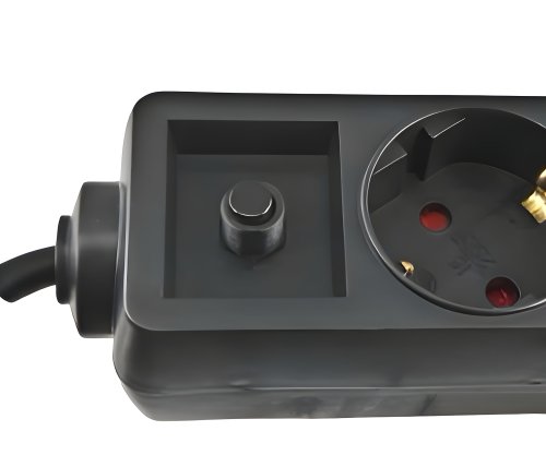 Socket strip for UPS systems, 6-way, overvoltage protection 10A, with C14 plug, CE, cable length 1.50m