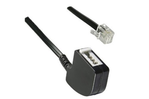Næsten død Ingen enkelt MAG Kabel - DINIC adapter cable RJ11 male to TAE-F female, black, length  0.20m