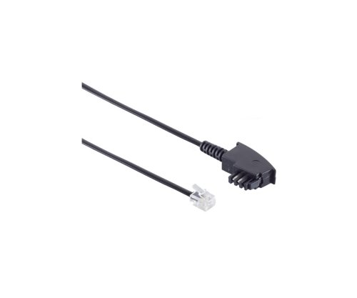 DINIC Telefonikaabel TAE-F - RJ11 Universal, karbis, 6m TAE-F pistik Lääne pistikuga 6P4C 4-pin 6P4C