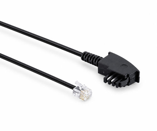 DINIC Telefonkabel TAE-F - RJ11 Universal, TAE-F Stecker auf Westernstecker 6P4C, 4-polig belegt, Länge 3,00m, DINIC Box