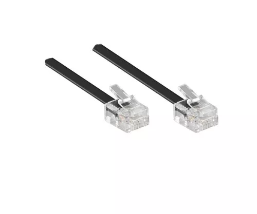 Cable de conexión modular DINIC, AWG 28, conector RJ11 (6P4C) a conector RJ11 (6P4C), longitud 3,00 m, blíster