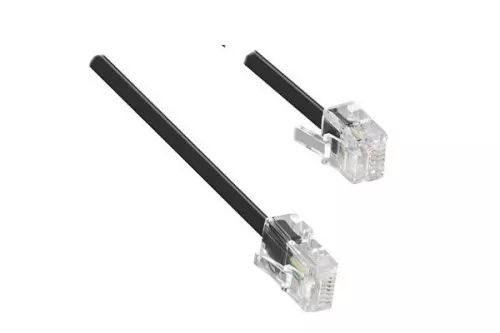 DINIC DSL Modular/Western cable RJ11 8P4C male to RJ45 6P4C male, black, length 3,00m