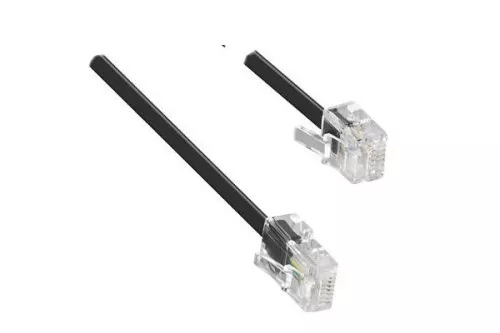 Cavo modulare/occidentale DINIC DSL da spina RJ11 8P4C a spina RJ45 6P4C, nero, lunghezza 3,00m