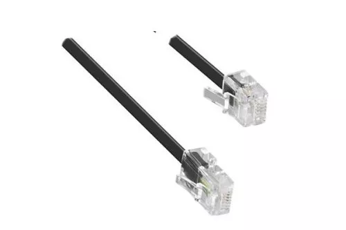 DINIC DSL moodulkaabel RJ11 8P4C pistik RJ45 6P4C pistikule, must, pikkus 6.00m