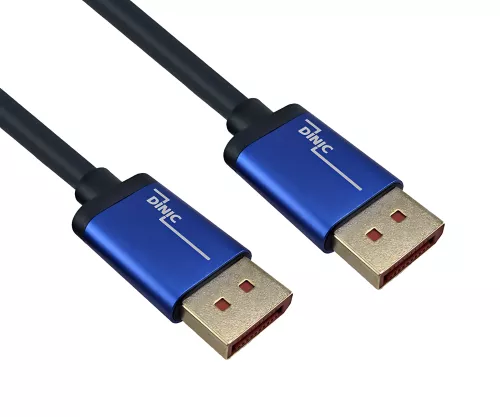 Premium DisplayPort 1.4 HQ cable, 32.4Gbps, 4K@120Hz, 8K@60Hz, 3D, HDR, DINIC box with Euro hole, 1m