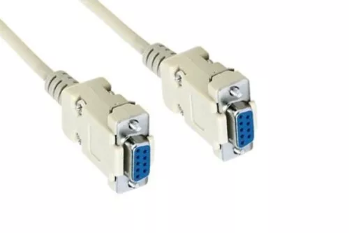 Null modem cable DB9 female to DB9 female, assignment null modem, length 1.80m