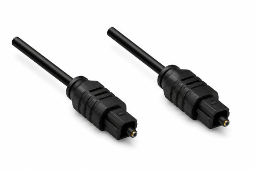 Cabo Toslink, 2 mm de diâmetro, ficha de plástico, preto, comprimento 2,00 m