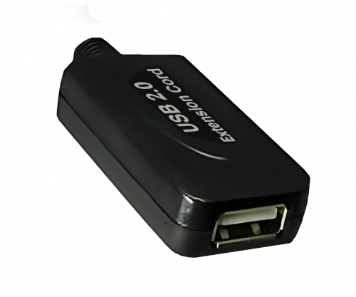 USB 2.0 pikendus ACTIVE, A mees/naine, UL 2725, topeltvarjestatud, must, DINIC polükott, pikkus 5.00m