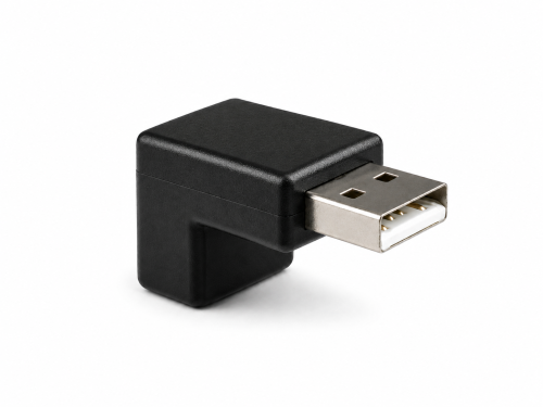 USB-adapter A-stekker naar A-stopcontact 90° naar beneden gebogen