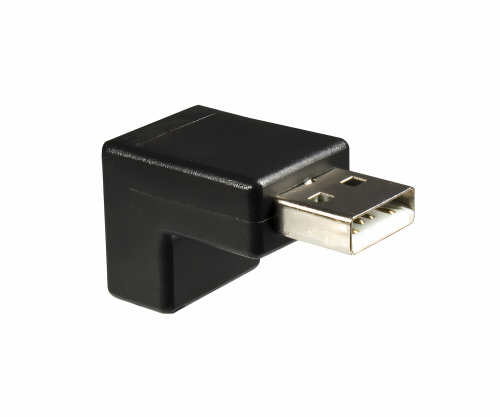 USB-adapter A-pistik A-pistikupesale 90° allapoole suunatud