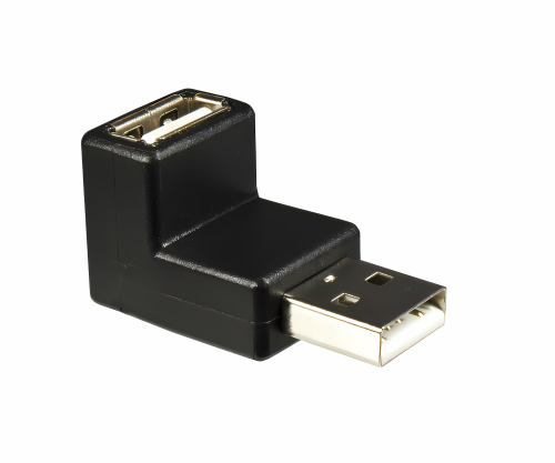 USB adapter A plug to A socket angled 90° upwards