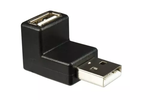 USB adapter A plug to A socket angled 90° upwards